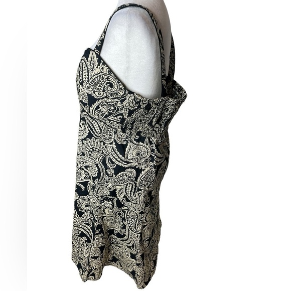 Vintage Y2K R&K Originals Cocktail Dress plus size 16 Paisley black and cream - Picture 6 of 14